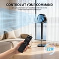 thumbnail image 6 of Akires Fan for Bedroom, 120°+120° Oscillating Standing Fan, Air Circulator Fan with Remote, Quiet, 4 Modes, 16 Speeds, 6 of 8