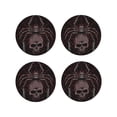 thumbnail image 2 of Balery 4 Pcs Spider With Skullleather Coasters Set, Drink Table Cup Coasters For Living Room Kitchen Coffee Decor, 2 of 9