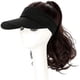 thumbnail image 2 of Sombrero al aire libre peluca sombrero con pelo cola de caballo peluca gorra de béisbol con pelo marrón negro, 2 of 5