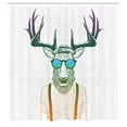 thumbnail image 2 of Ambesonne Shower Curtain, , 69"Wx75"L, Emerald Orange, 2 of 4