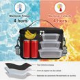 thumbnail image 4 of 2PCS Bolsa Lonchera Termica, Gran Capacidad, Aislamiento de Doble Capa, Bolsa de Almuerzo, con Asa y Correa Desmontable, para Trabajo, Escuela (Negro + Azul Marino), 4 of 4
