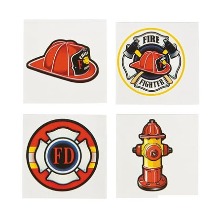 Firefighter Tattoos - 72 pcs, 72 ~ Firefighter Temporary Tattoos ~ approx. 1.5
