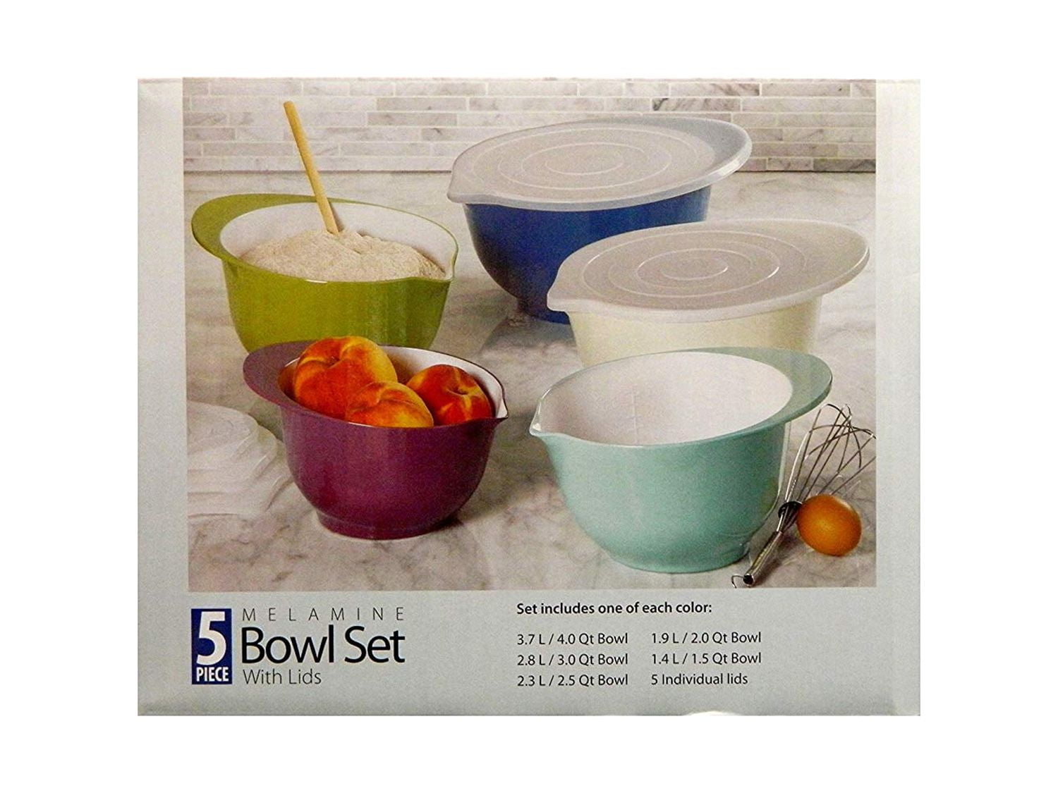 pandex, Kitchen, Pandex 4piece Melamine Mixing Bowls With Lids Brand New  Makes A Great Gift