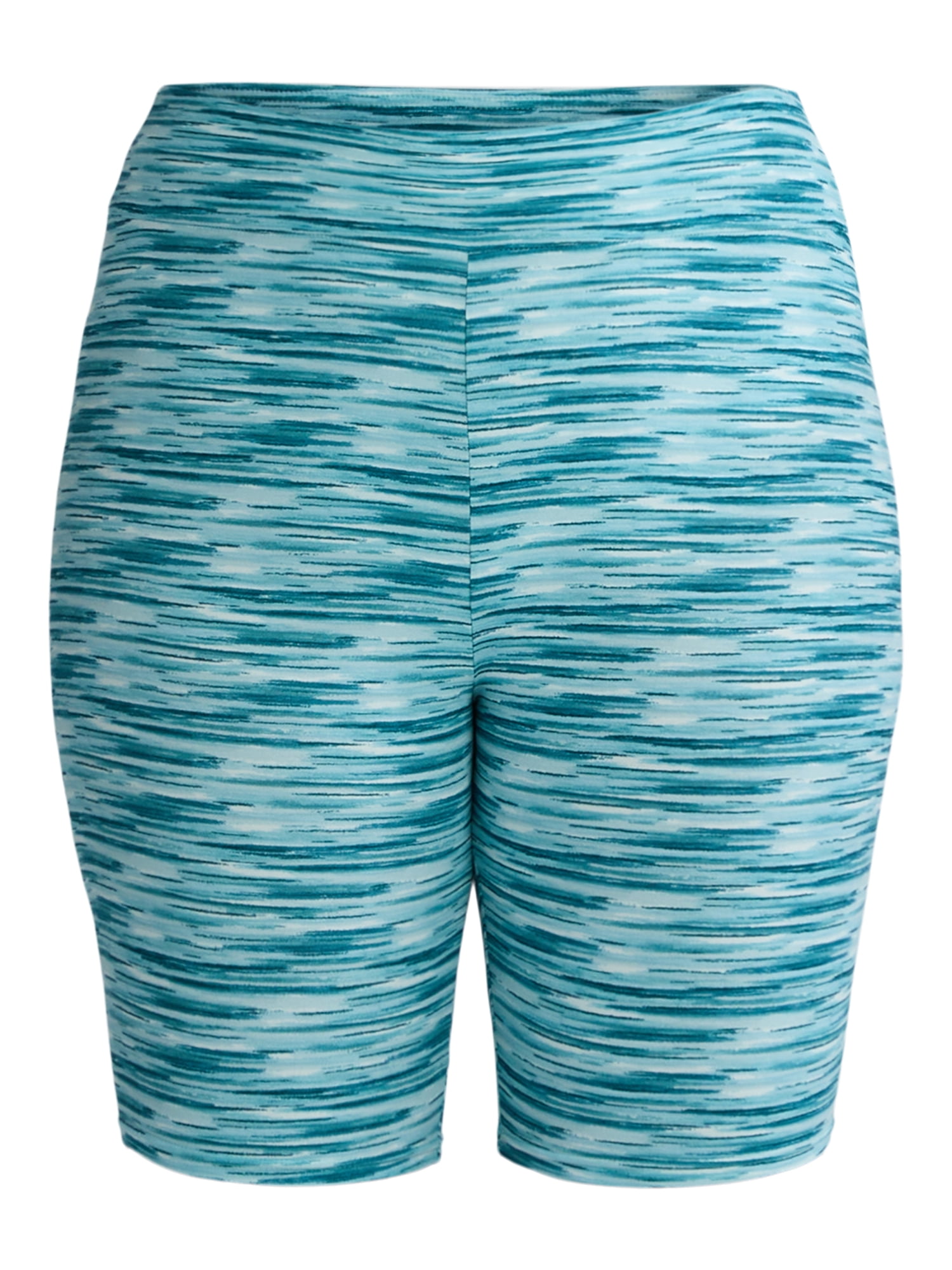 Terra & Sky Women’s Plus Size Bike Shorts, 10" Inseam, 2-Pack, Sizes 0X-5X