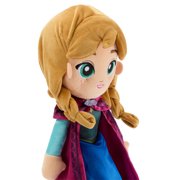 Disney Store Official Anna Plush Doll - Soft Plushy with Embroidered Features & Velour Cape - Princess Toys, Disney Dolls & Stuffed Animals- Frozen - 14 Inches