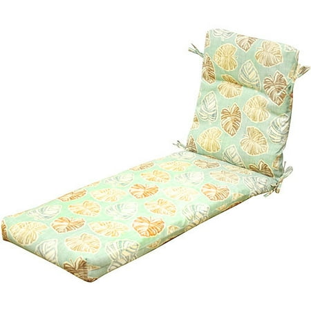 Hanaford Mist Floral Green Chaise Lounge Cushion
