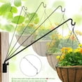 thumbnail image 3 of SNYNUXX 2 Packs Heavy Duty Extended Reach Wall Mounted Deck Hook Wall Pole, Wall Bracket Direction and Length Adjustable Plant Bracket for Bird Feeders, Planters, Suet Baskets, Lanterns, Wind Chimes, 3 of 8