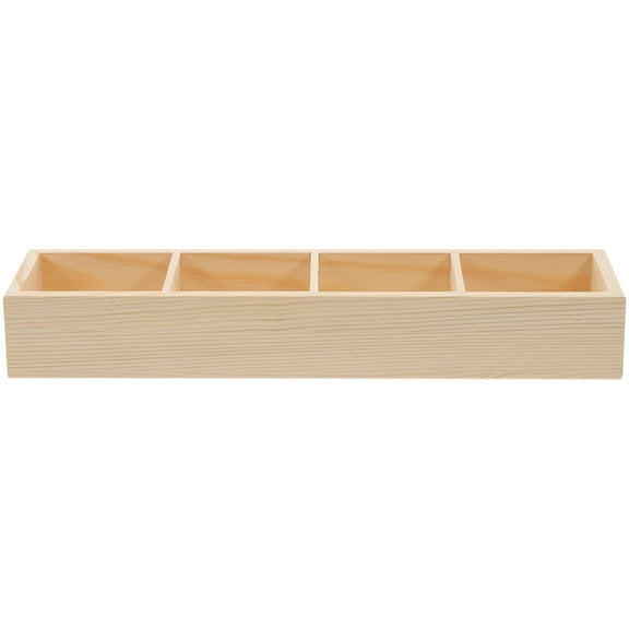 BESTONZON Wooden Sugar Packet Organizer with Compartments for Coffee and Tea Countertop Storage