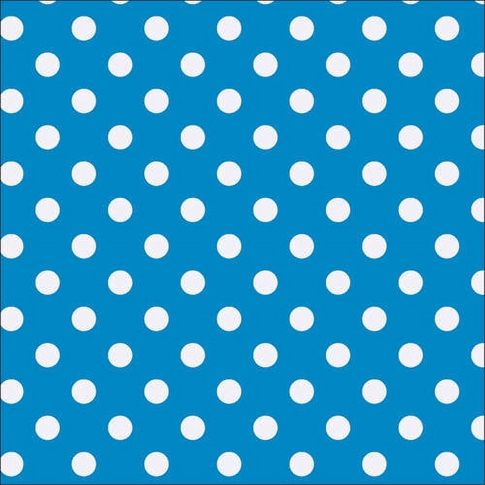 Waverly Inspirations 44" 100% Cotton Canvas Big Polka Dot Sewing & Craft Fabric 8 yd By the Bolt, Lagoon