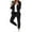 Black, variant on Fgnfyis Womens Elegant Solid Color Suit Long Sleeve Cardigan Pockets Top Elastic Straight Leg Pants Suit Sets for Women 2 Pieces Matching Sets Women Clothing Beige S