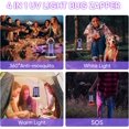 thumbnail image 3 of Bug Zapper para interiores y exteriores, lámpara eléctrica antimosquitos con 3 modos de luz, trampa para moscas recargable por USB para el hogar, patio, camping y senderismo, 3 of 5