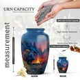 thumbnail image 2 of KARYLIZ Campfire in Forest Urn For Ashes For Men And Women, Cremation Memorial For Adults, Sky Blue Decorative Urns For Ash, Burial And Funeral Urn For Parents, 1 Large 10 Inch & 4 Mini 3 Inch Urn, 2 of 7