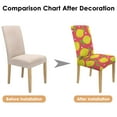 thumbnail image 7 of Set of 4 Lemon Print Dining Chair Covers Lovely Yellow Fruit Theme Washable Stretch Slipcovers Removable Polyester Protector for Modern Kitchen or Party, 7 of 7