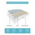thumbnail image 5 of Quilts Queen Size Bedding Set, Teal Wooden Grain Lightweight Quilted Comforter, Vintage Chic Geometric Ombre Turquoise Soft Reversible Bedspread Coverlet with Pillow Covers for All Season, 90" x 96", 5 of 7
