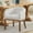 Beige, variant on S-HOME Mid Century Barrel Dining Chairs With Natural Hardwood Frame And Linen Upholstery 19 Inch Accent Chair