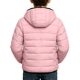 thumbnail image 5 of CYRBOKO Puffer Jackets for Boys, Long Sleeve Lightweight Zip Up Winter Hooded Outerwear Pink Size 5-6 T, 5 of 5