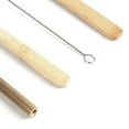 thumbnail image 5 of Set of 1 Bamboo Utensils Cutlery, Reusable Cutlery Travel Set, Bamboo Spoon, Fork, Knife, Brush, Chopsticks and Straw, Eco-Friendly Portable Utensils With Case, 5 of 5
