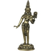 Exotic India Standing Goddess Tara - Tibetan Buddhist - Brass Statue