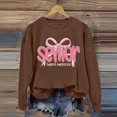 thumbnail image 2 of Zhanying Sweatshirt for Women Crew Neck Pullover Blouses Loose Fit Long Sleeve Fall Tops Sweaters Basic Tees, 2 of 6