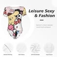 thumbnail image 4 of Sigee Sanrio At for Bodysuits for Womens Round Neck Short Sleeves Onesie Womens Jumpsuits XX-Large, 4 of 7