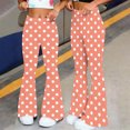 thumbnail image 4 of Mifsaly Women High Waisted Flare Yoga Pants Polka Dot Print Stretchy Bootcut Pant Casual Slim Fit Athletic Workout Leggings 2026 S, 4 of 7