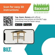 Backyard Discovery Granada 10x9 Cedar Wood Grill Gazebo, Galvanized Steel Roof, Bar Tops