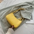 thumbnail image 6 of Simple Elegant Women Small Shoulder Bag Pure Color Sling Handbags (Yellow), 6 of 8