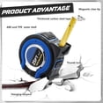 thumbnail image 2 of 10 Pack Tape Measure with Fractions 1/8 Steel Measuring Tape Retractable Easy Read Measurement Ruler Steel Power Blade (25 ft X 1 in,Blue), 2 of 5