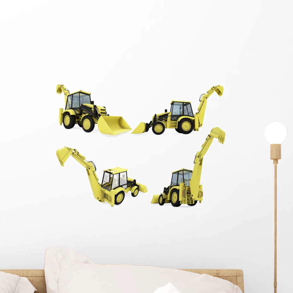 Collage Construction Vehicle Wall Decal by Wallmonkeys Peel and Stick