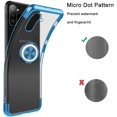thumbnail image 2 of Case for Samsung Galaxy Note 10 Case 6.3" Clear Back Soft TPU Silicone Ring Holder Gel Bumper Thin Transparent Scratch Resistant Kickstand Protective Case - Blue, 2 of 6