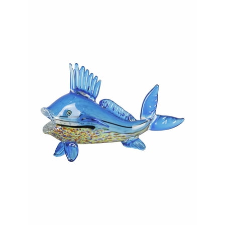 Dale Tiffany 11.5" Tall Coronado Fish Art Glass Handcrafted Murano-Style Figurine