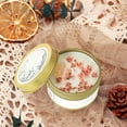 thumbnail image 4 of Valentine's Day Gift, Dried Flower Crystal Stone Scented Candle in Tin Can, Aromatherapy Soy Wax Candle for Relaxation, Romantic Present for Her Him, 2.4x2.4x1.6 Inch Gold, 4 of 7