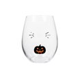 thumbnail image 2 of Halloween Drinkware, Halloween Glass Cups, Spooky Drinkware, Halloween Party Glass, 420Ml 14Oz Clear Stemless Beverage Cup with Cute Jack-O'-Lantern Design, 4 X 3.5 Inch, 2 of 5
