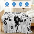 thumbnail image 4 of Vintage Flowers Cooling Blanket,Lightweight Breathable Summer Throw Blanket with Double Sided Cold Effect,Black White Farmhouse Floral Plants Picnic Blankets Bed Sheet for Hot Sleepers 40"x60", 4 of 8