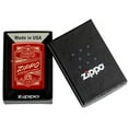 thumbnail image 2 of Zippo It Works Design Metallic Red Pocket Lighter, 2 of 6