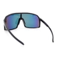 thumbnail image 4 of MTB Style Oversized Large Sport Shield Sport Plastic Sunglasses Black - Orange Mirror, 4 of 4