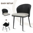 thumbnail image 6 of Daluvenix Dining Chairs Set of 2 PU Leather Kitchen Dining Chairs With Cushion Seat And Metal Legs, Easy Assembly, Black, 6 of 10