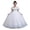 White, variant on BFHHYA Girls Tulle Dresses Lace Off Shoulder Long Dress Wedding Birthday Flower Girl Dresses Size 3-14 Years