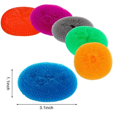 Scouring Pads Round Dish Pads Plastic Non-scratch Dish Pads | Walmart ...