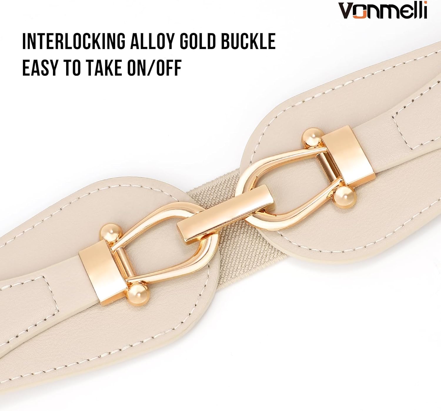 Wide Elastic Belts for Women Stretch Ladies Waist Belt with 