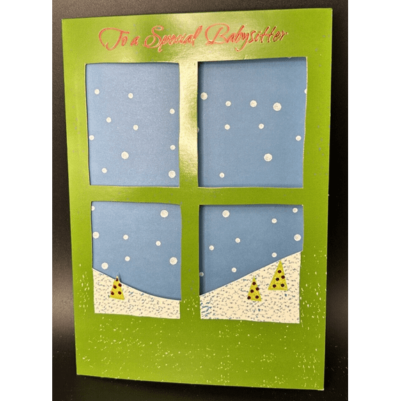 Merry Christmas Babysitter Greeting Card w/Envelope