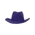 thumbnail image 1 of Chapeau de Cowboy à Paillettes et Sequins - Violet, 1 of 2