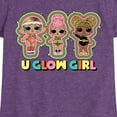 thumbnail image 3 of LOL Surprise! Dolls - U Glow Girl - Girl Group - Toddler & Youth Girls Short Sleeve Graphic T-Shirt, 3 of 5