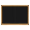2-Door Sliding Enclosed Letterboard in Black