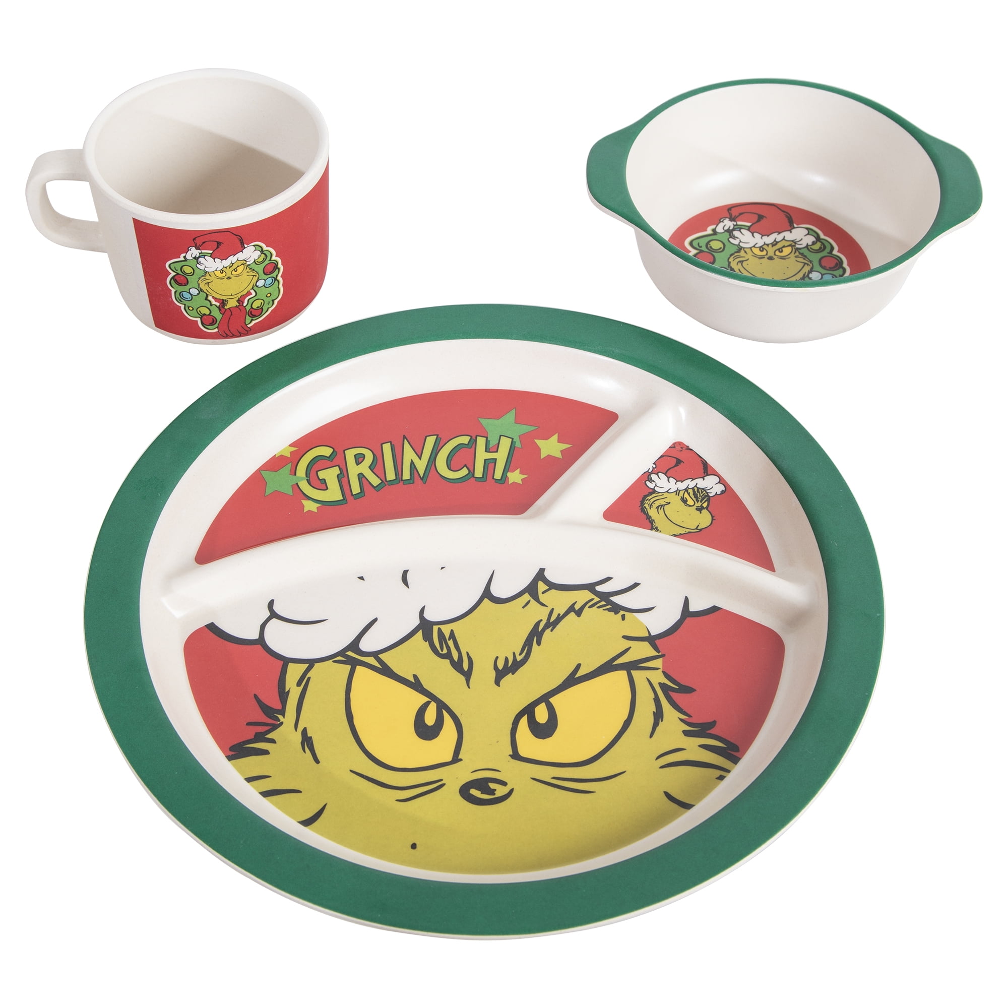 The Grinch 3pc Bamboo Meal Set Time kids All items in the store Bamboo