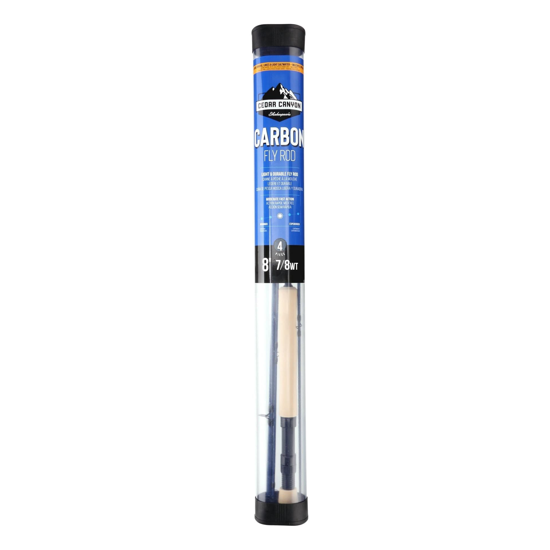Shakespeare 8' Cedar Canyon Carbon Fly Rod, 7 / 8 wt Fly Fishing Rod