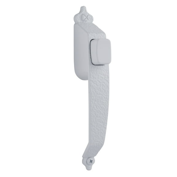 Wright Products Steel Colonial Tie Down Push Button Door Latch for Screen and Storm Doors, White