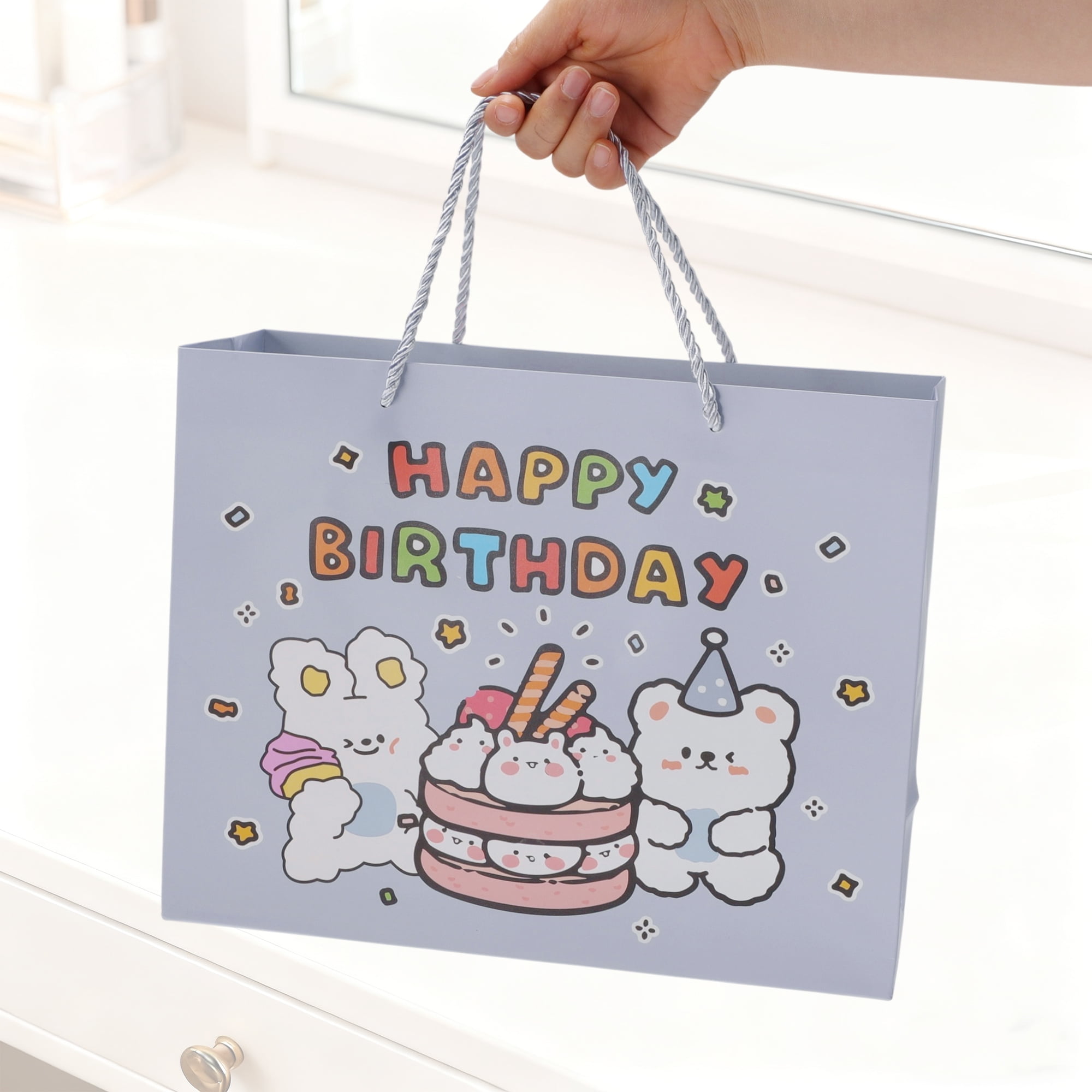 Unique Bargains Cartoon Animal Gift Bags 2Pcs Purple