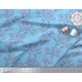 thumbnail image 2 of Soimoi Poly Georgette Fabric Yellow Blue Flower Floral Print Fabric by the Yard 52 Inch Wide, 2 of 3
