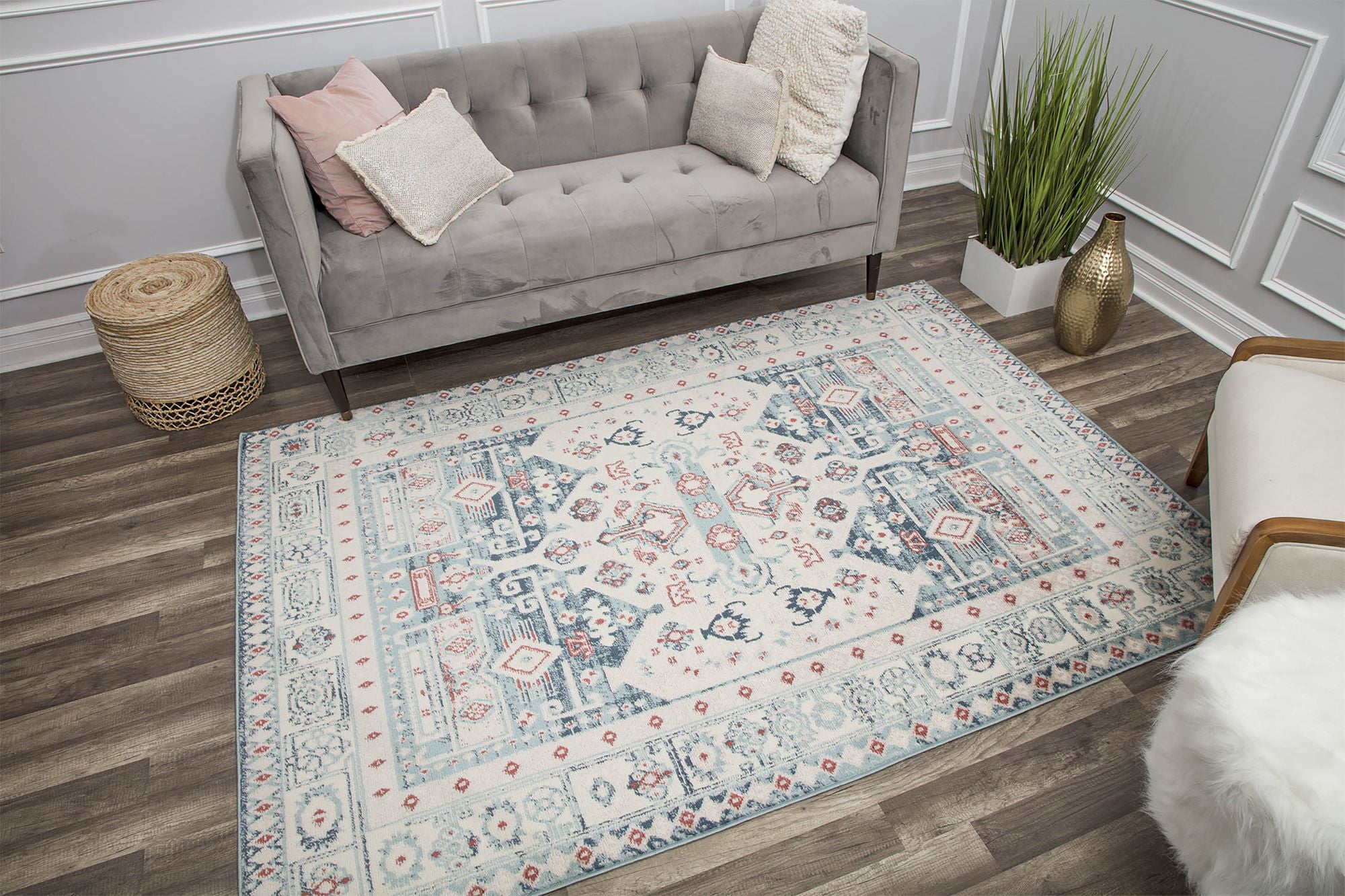 Rugs America Gallagher GL60B Cypress Koti Vintage Transitional Area Rug, 5'3"x7'